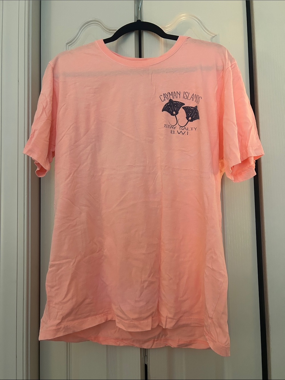 Cayman Islands "Stay Salty" Pink Coral Graphic Tee